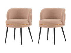 Kaya Dining Chair in Nude (set of 2) - Ornate Home