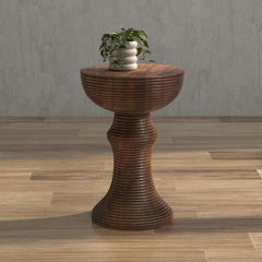 Kayan Brown Wood End Table - Ornate Home