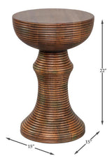 Kayan Brown Wood End Table - Ornate Home