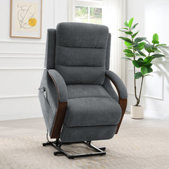 Kayla Gray Power Recliner w/Lift & Heating & Massage - Ornate Home