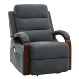 Kayla Gray Power Recliner w/Lift & Heating & Massage - Ornate Home