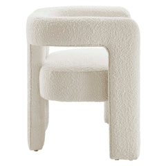 Kayla Ivory Boucle Upholstered Loveseat - Ornate Home