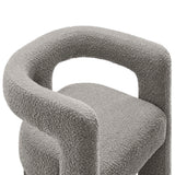Kayla Light Gray Boucle Upholstered Armchair - Ornate Home