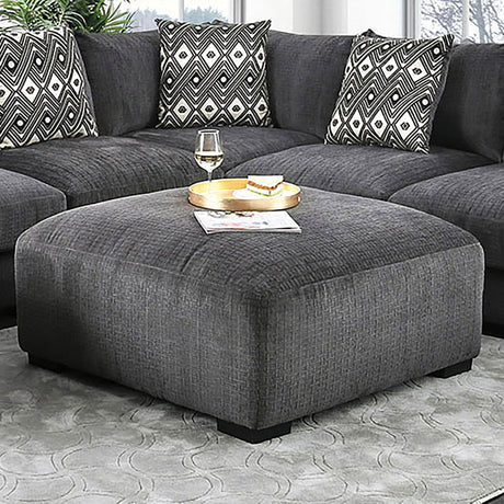 Kaylee Gray U-Shaped Sectional w/ Ottoman Right Chaise - Ornate Home