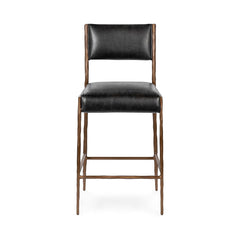 Kayne Jet Black Counter Stool - Ornate Home