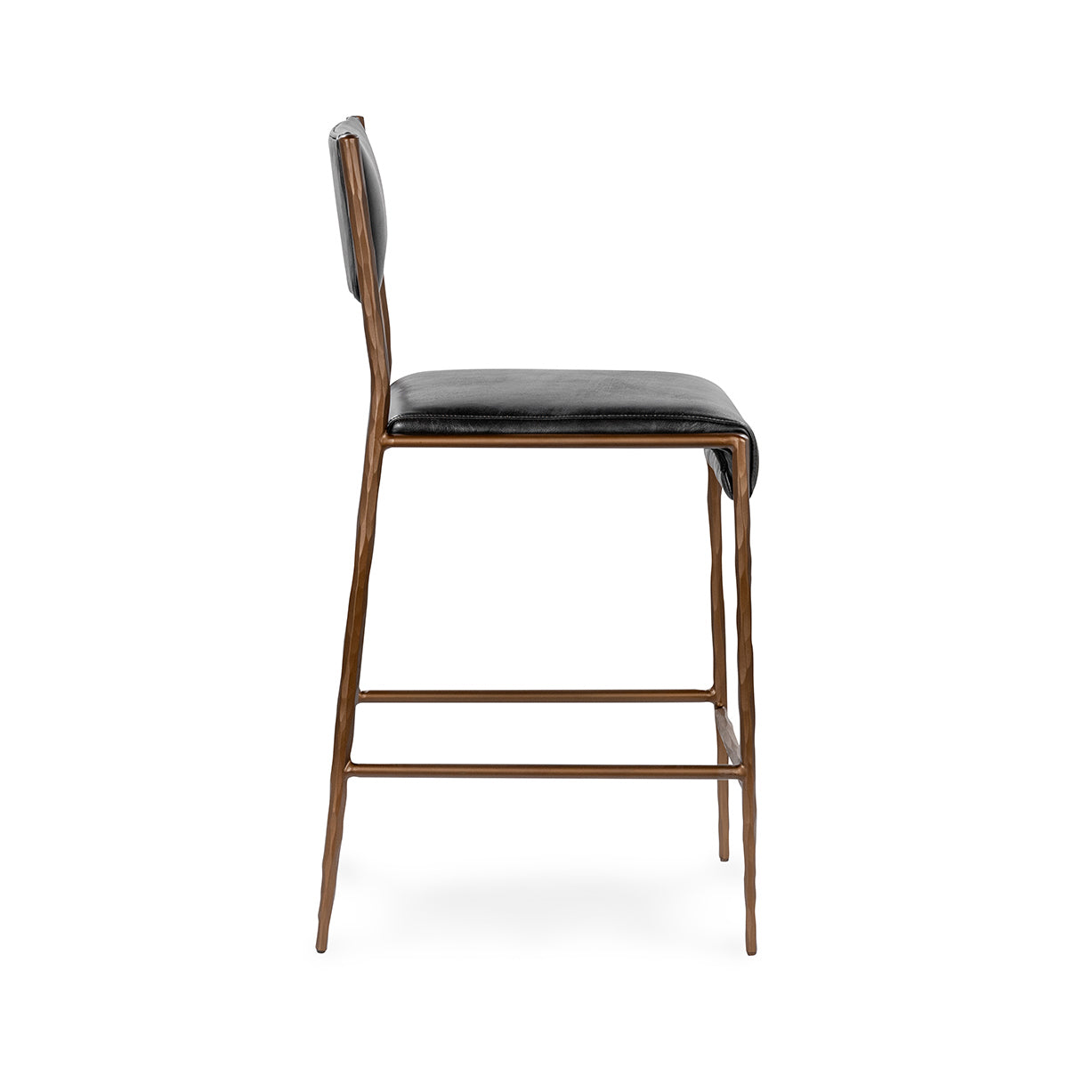 Kayne Jet Black Counter Stool - Ornate Home