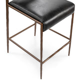 Kayne Jet Black Counter Stool - Ornate Home