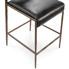 Kayne Jet Black Counter Stool - Ornate Home
