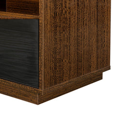 Kayner Charcoal 1-Drawer Nightstand with LED Lights - Ornate Home