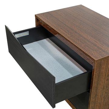 Kayner Charcoal 2-Drawer Nightstand - Ornate Home