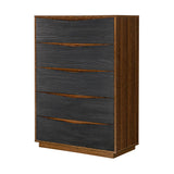Kayner Charcoal 5-Drawer Chest - Ornate Home