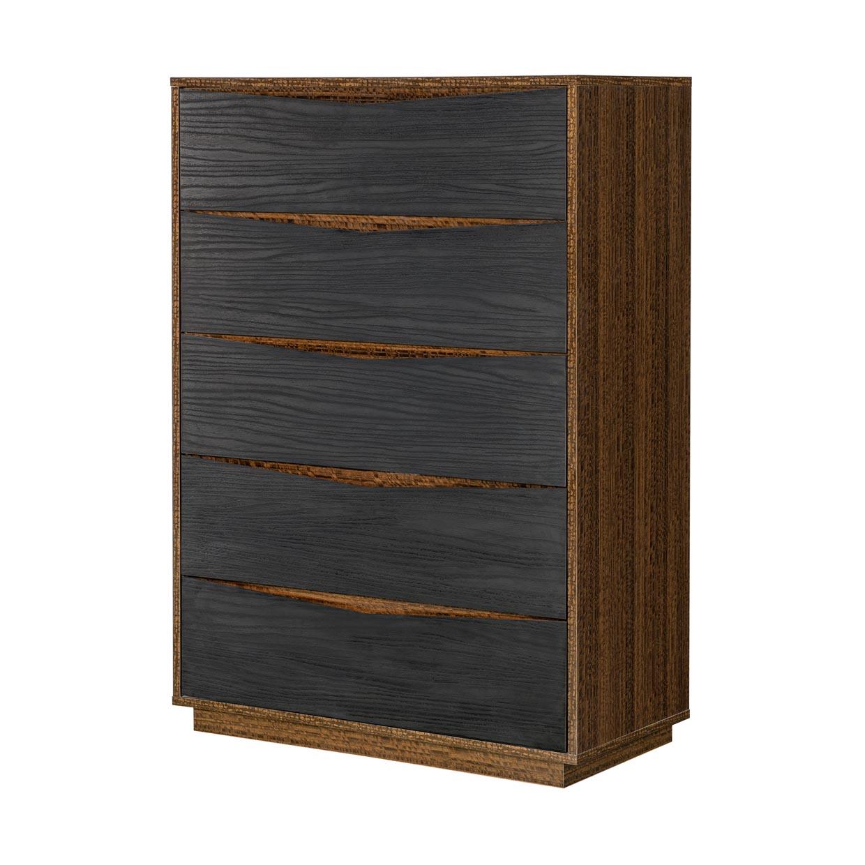 Kayner Charcoal 5-Drawer Chest - Ornate Home