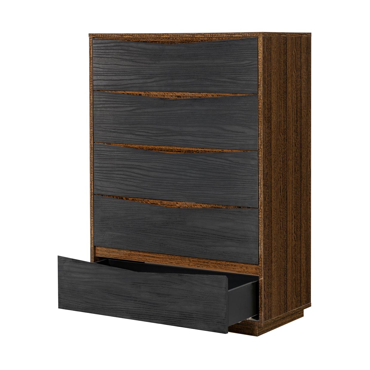Kayner Charcoal 5-Drawer Chest - Ornate Home