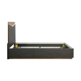 Kayner Charcoal Bed with LED Lights - Ornate Home
