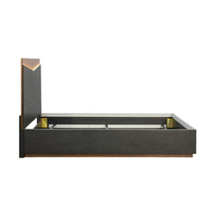 Kayner Charcoal Bed with LED Lights - Ornate Home
