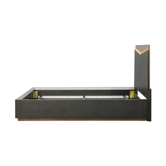 Kayner Charcoal Bed with LED Lights - Ornate Home