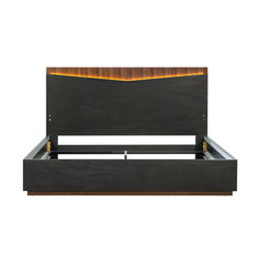 Kayner Charcoal Bed with LED Lights - Ornate Home