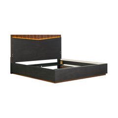 Kayner Charcoal Bed with LED Lights - Ornate Home