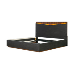 Kayner Charcoal Bed with LED Lights - Ornate Home