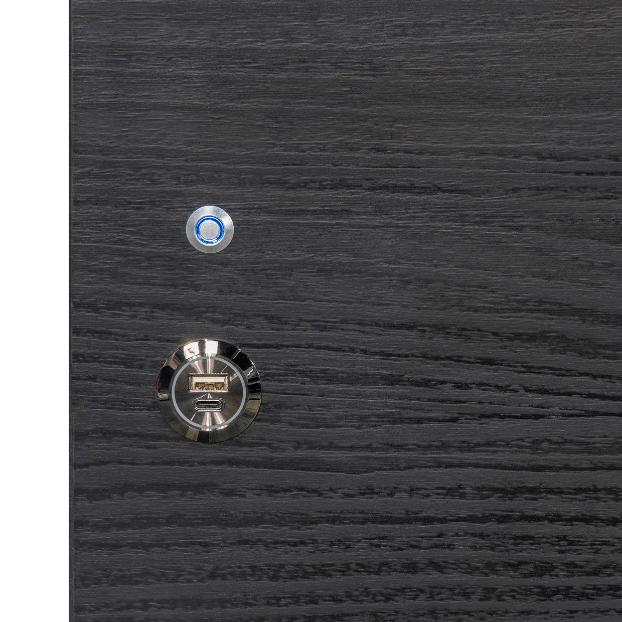 Kayner Charcoal Bed with LED Lights - Ornate Home
