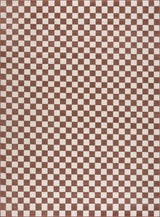 Kaysar Brown Checkered Washable Area Rug - Ornate Home
