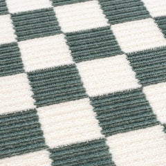 Kaysar Oil Green Checkered Washable Area Rug - Ornate Home
