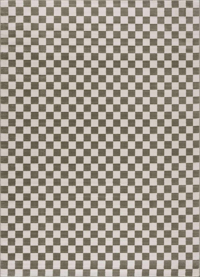 Kaysar Olive Green Checkered Washable Area Rug - Ornate Home