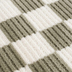 Kaysar Olive Green Checkered Washable Area Rug - Ornate Home