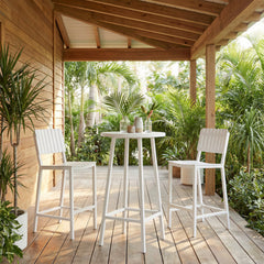 Kayu White Barstool - Ornate Home