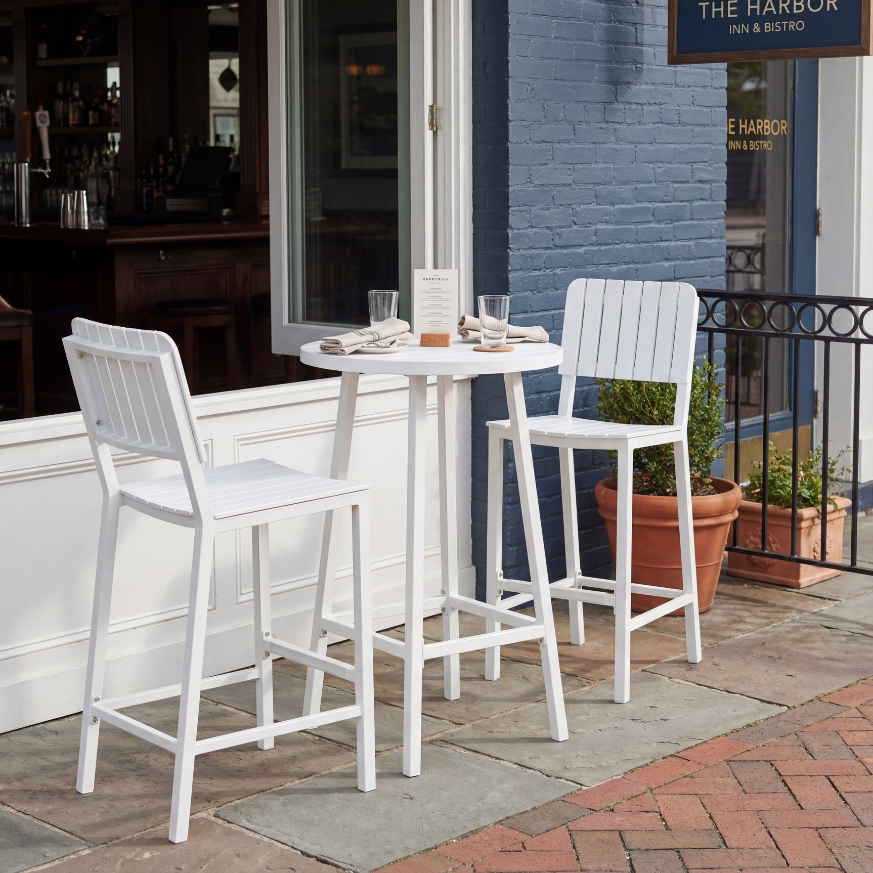 Kayu White Barstool - Ornate Home
