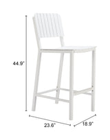 Kayu White Barstool - Ornate Home