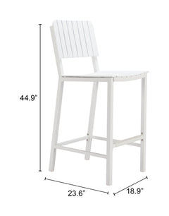 Kayu White Barstool - Ornate Home
