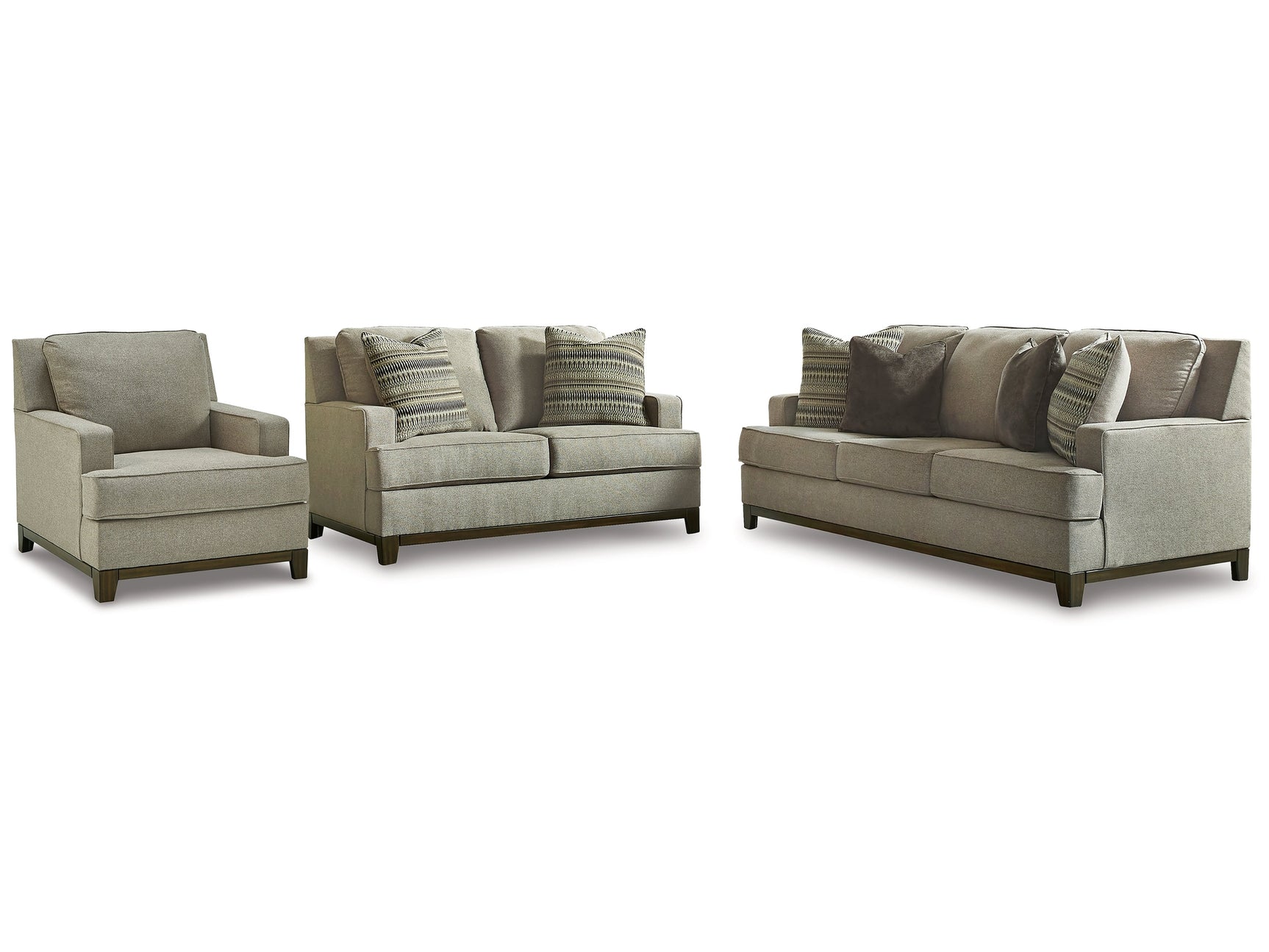 Kaywood Granite Sofa, Loveseat and Chair - Ornate Home