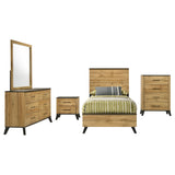 Kaywood Weathered Brown / Natural Pine  5-piece Twin Bedroom Set - Ornate Home