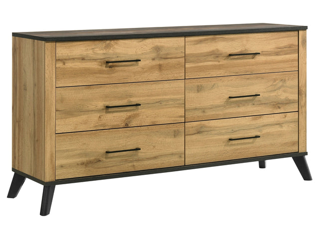 Kaywood Weathered Brown / Natural Pine Dresser - Ornate Home