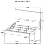 Kaywood Weathered Brown / Natural Pine Eastern King Panel Bed - Ornate Home