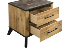 Kaywood Weathered Brown / Natural Pine Nightstand - Ornate Home