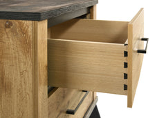 Kaywood Weathered Brown / Natural Pine Nightstand - Ornate Home