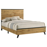Kaywood Weathered Brown / Natural Pine Queen Panel Bed - Ornate Home