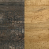 Kaywood Weathered Brown / Natural Pine Twin Panel Bed - Ornate Home