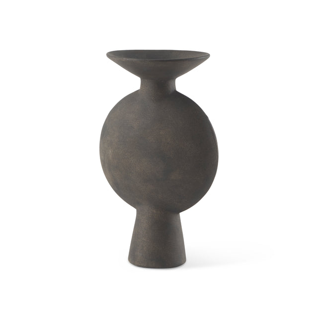 Kaz Brown 11.2"H Earthy Ceramic Vase - Ornate Home