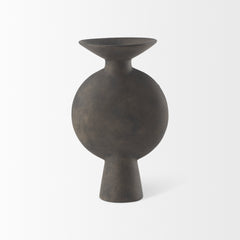 Kaz Brown 11.2"H Earthy Ceramic Vase - Ornate Home