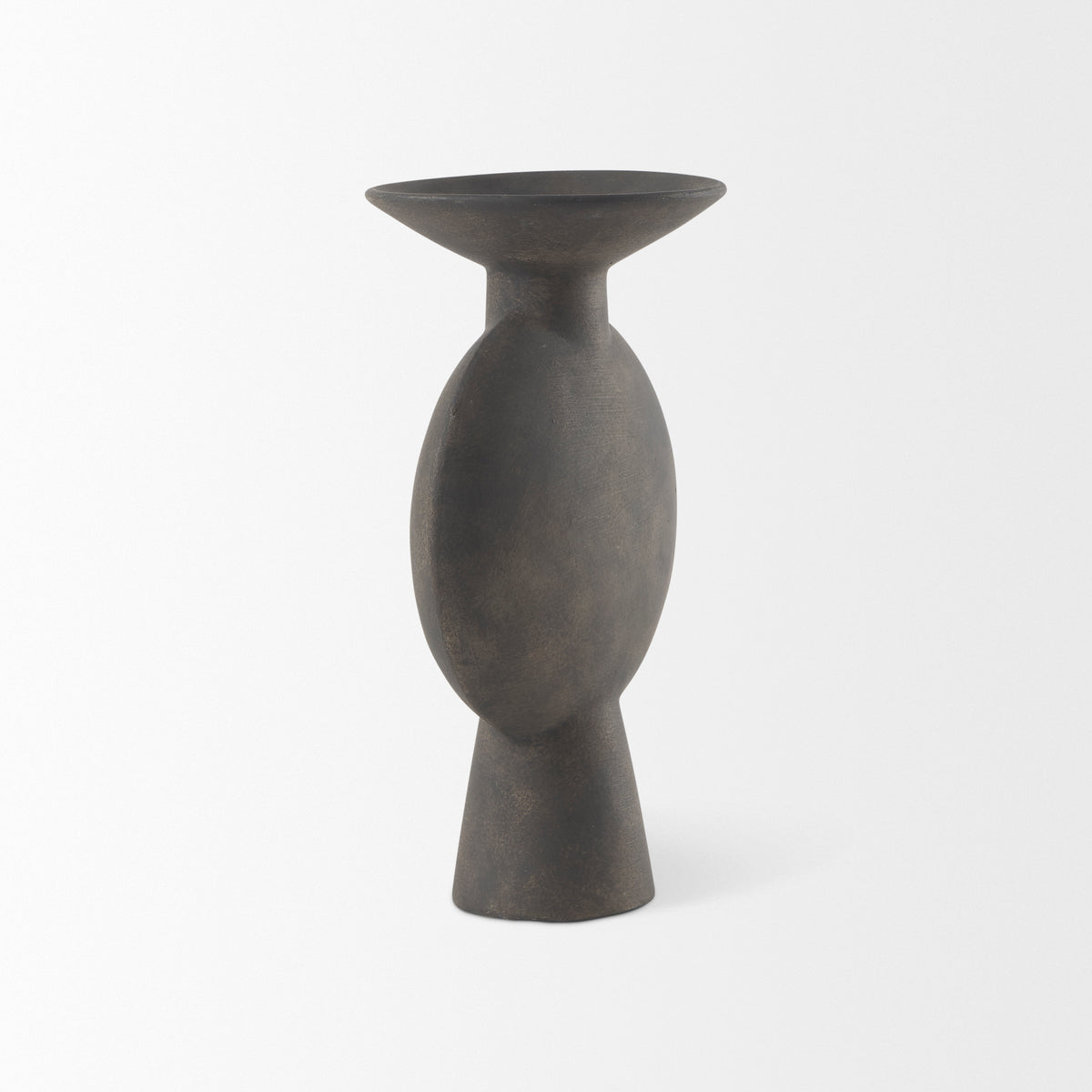 Kaz Brown 11.2"H Earthy Ceramic Vase - Ornate Home