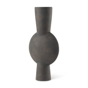 Kaz Brown 16.7"H Earthy Ceramic Vase - Ornate Home