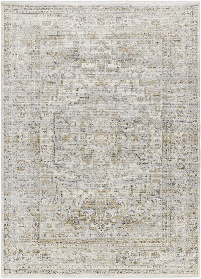 Kazou Gray Medallion Area Rug - Ornate Home