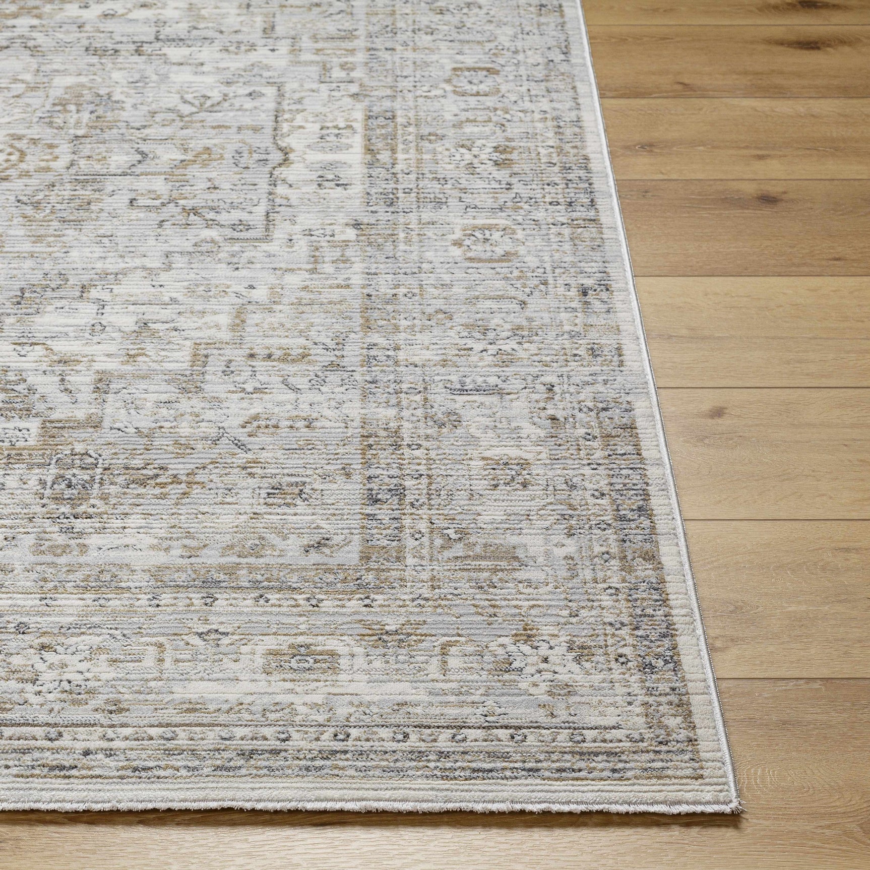 Kazou Gray Medallion Area Rug - Ornate Home