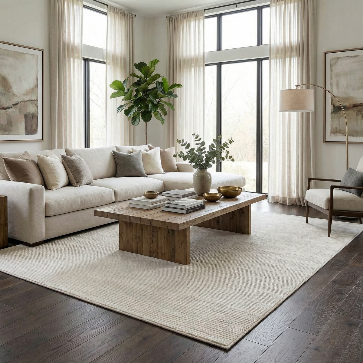 Kazuma Cream Checkered Washable Area Rug - Ornate Home