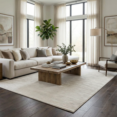 Kazuma Cream Checkered Washable Area Rug - Ornate Home