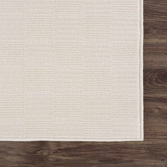 Kazuma Cream Checkered Washable Area Rug - Ornate Home