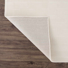 Kazuma Cream Checkered Washable Area Rug - Ornate Home